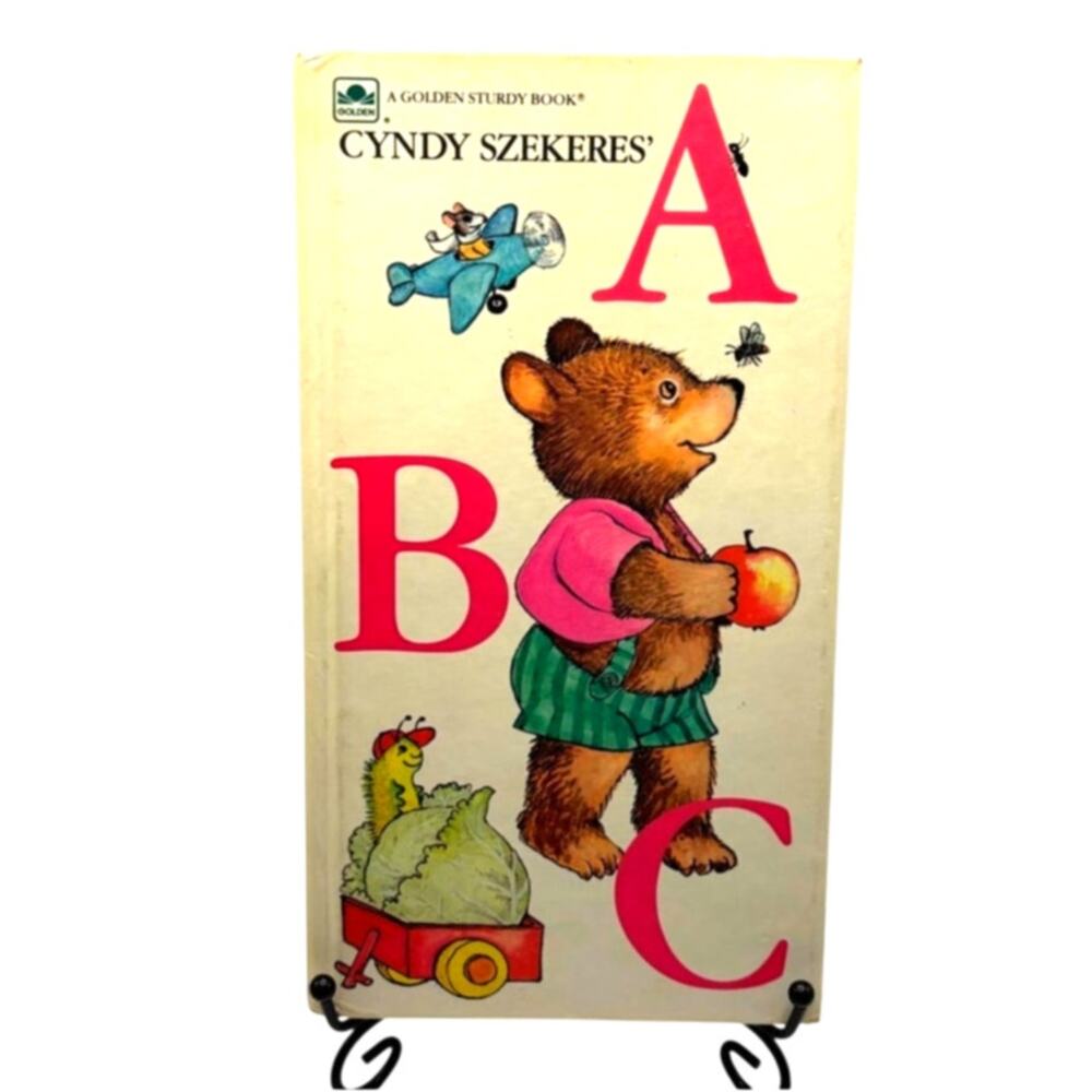 Vintage 1983 Cyndy Szekeres' ABC Book, Golden Sturdy Board Book